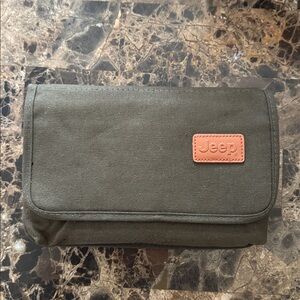 Jeep 2014 Grand Cherokee Dark Green Canvas Wallet